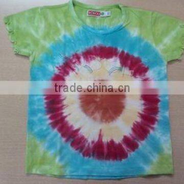 Girls tie dyed short sleeve T.shirts with Emb