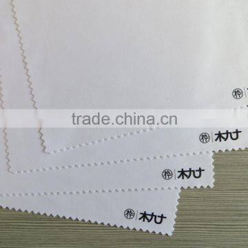 white microfiber cleaning cloth customized logo silk screen printing