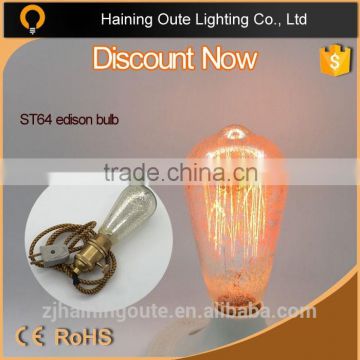 Hot Selling G30/ST58/ST64 Cheap Edison Bulbs 40W E27 220V Edison Bulb Light