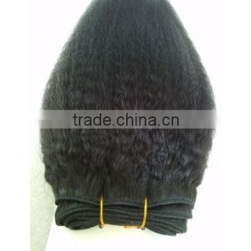 Kinky Straight Remy Human Hair Wefts, Brazilian Hair Wefts