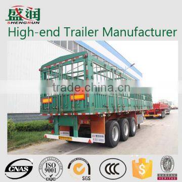 Shandong high wall rail fence trailer for sale