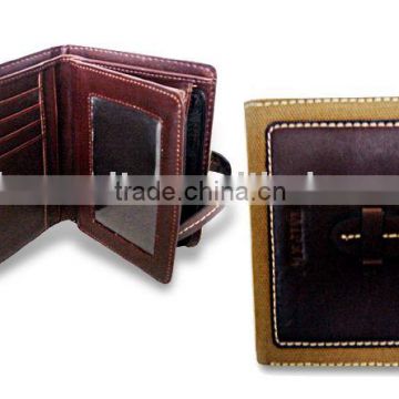 Wallet, Made of Fabric and Genuine Leather, Available in Different Colors and Sizes