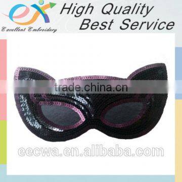 professionally custom embroidered sequins mask