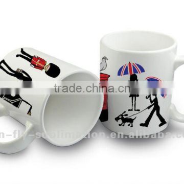 OEM New 11oz sublimation unbreakable white polymer plastic coffee mug