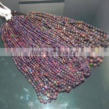 Natural Ethiopian Opal Round Ball Beads