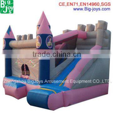 Kids pink girl jumping casltes inflatable mini combo jumper bouncy castle for sale