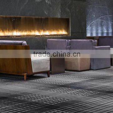 Modern design carpet black and white stripe design carpet