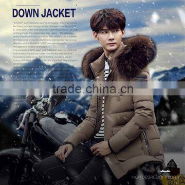 Men Comfy Goose Feather Down Jacket Winter Coat