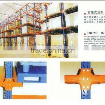 drive in type teardrop pallet rack