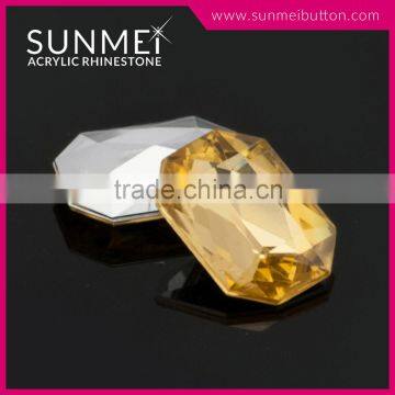 Fancy Color Octagon Pointback Acrylic Diamond Stone Decoration photo-3