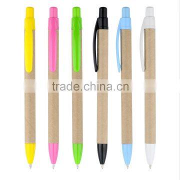 Eco-paper pen body with solid color trims mechanical pencil