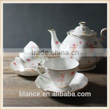 royal china porcelain coffee tea set in ballet girl design