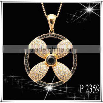 Hot sale Spinel Copper Jewelry Gold and back gold pendant