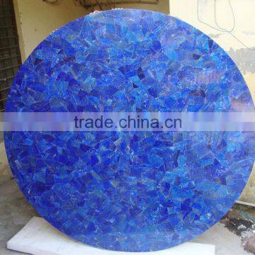 Gemstone Lapis Lazuli Stone Coffee Table Top
