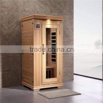 China supplier wooden outdoor sauna steam room for 1 people