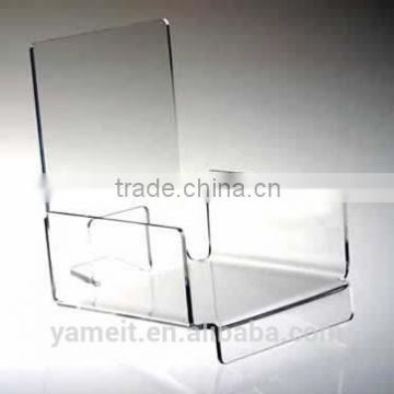 Factory Wholesale metal magazine rack fashion acrylic display holder for magazine Plexiglass book rack