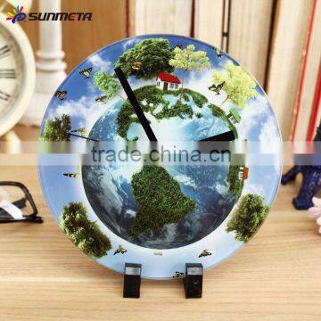 Sunmeta round shape 200*200*5mm blank clock glass frame(BL-27)