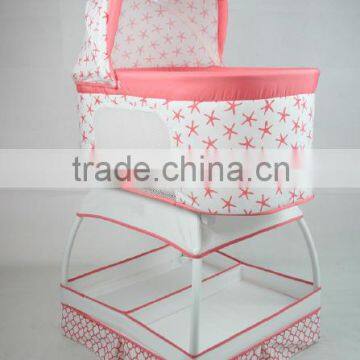 Manufacturer Portable Lightweight Swing Baby Bed with Canopy and Storage Basket Rocking Bed for Baby Cradle