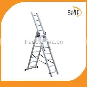 4 m Extension aluminum ladder with GS certificate triple profile