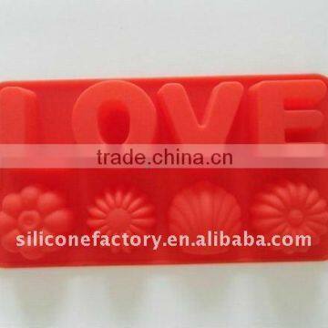 Valentine promotion mini silicone love rose chocolate mold