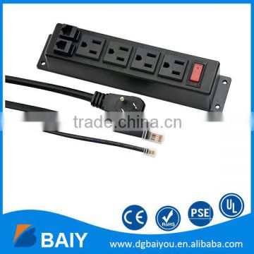 Surface Taletop Power Socket 4 Socket Outlets RJ45 RJ11 Ports Swtich