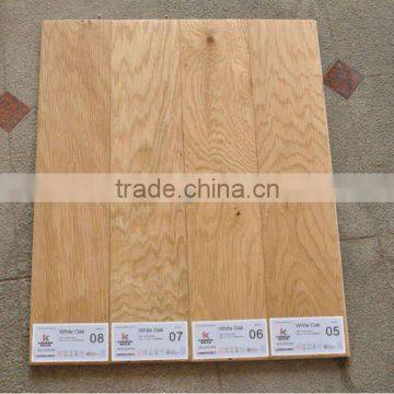 Wire-brushed White Oak Multi colored Wood Flooring