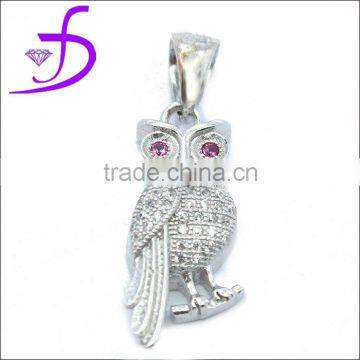 Owl pendant in 925 silver animal shape jewelry