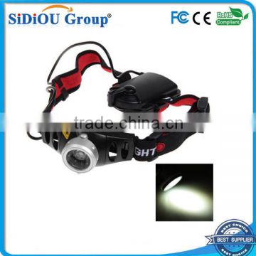 310 Lumen 2 Modes Mini Zoom LED Headlight Zoom Headlamp