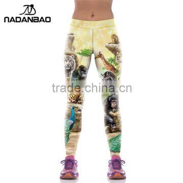 New Arrival Animal World Printed Woman Leggings Workout Sport Fitness Leggins
