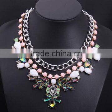 New Hot Selling Flower Choker Collar Vintage Pendant Statement Necklace Women 2014