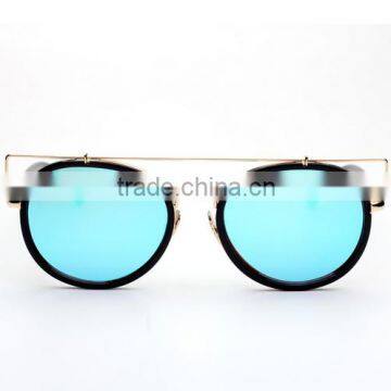 2016 style unisex uv400 mirror lens metal sunglasses