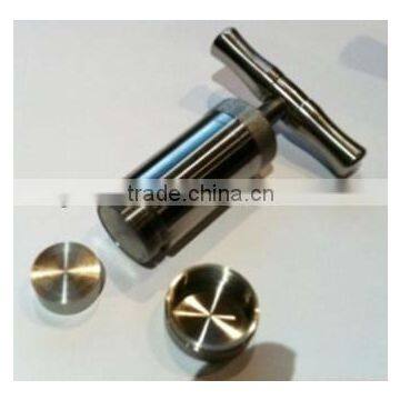 T shape pollen press CNC Aluminum Grade Metal Silver 4 Parts