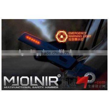 MJOLNIR DongGuan Wholesale All in One Multi-functional Emergency Car Safety Hammer With Belt Cutter/Power Bank/LED Light photo-3