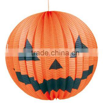 Halloween pumpkin ghost face accordion paper lantern