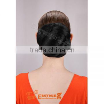 Synthetic clip hair bun pieces sponge