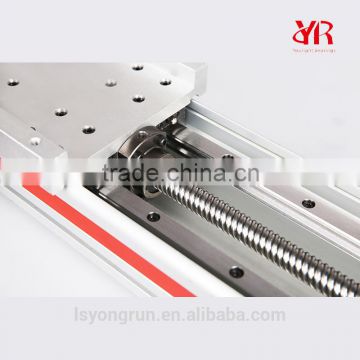 Travel length motorized linear guide rail systems with aluminum linear rail for xyz linear stage