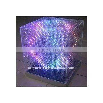 Acrylic LED Light Display Cube/Lucite LED Cube