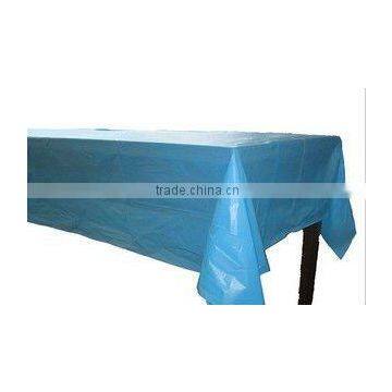 plain blue table cover