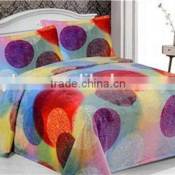 warm and soft printed flannel fleece blanket bedding set