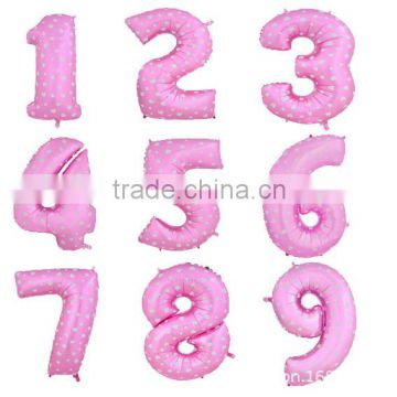 High quality color 16inches balloon, silver/gold foil/aluminum balloon, helium foil letter balloon for baby