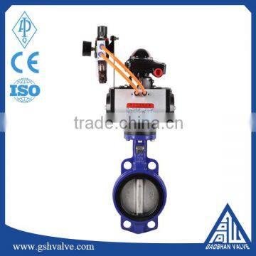 pneumatic wafer butterfly valve with limit switch