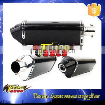 Universal black carbon fiber exhaust pipe for Motorcycle