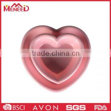 Wholesale Heart Shape Melamine Camping Tableware Set