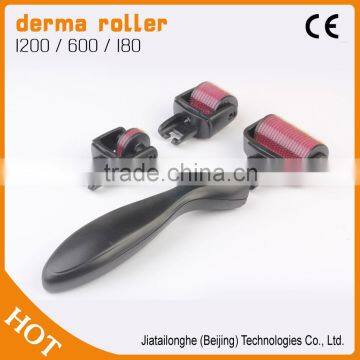 Acne scar removal derma roller 600/180/1200 needles satinless microneedle 3 in 1 derma roller kit