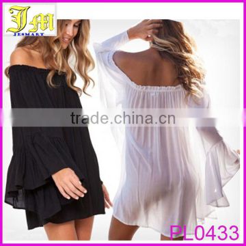 OVERSIZED LOW SHOULDER BEACH DRESS Full Sexy Beach Dress XXX Photos Loose Dress