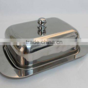 mirror polishing stainless steel butter dish