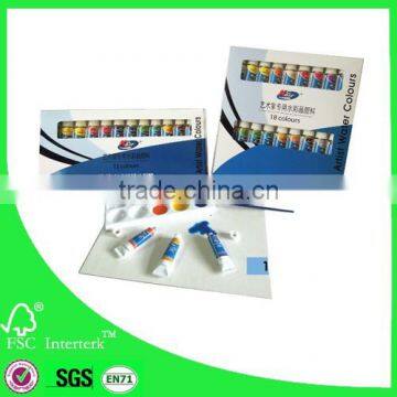 Wholesale artists water colours 12ml with 12,18 ,24 color