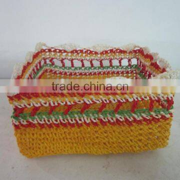 NEW COLORFUL EMBROIDERY WOOL BASKET, SPECIAL GIFT VISITING TO FRIEND, 100% HANDMADE HAT FROM VIET NAM