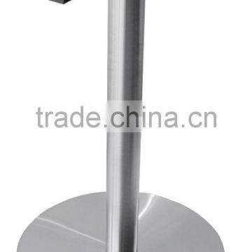 Brushed stainless steel table base, steady furniture leg for restaurant table