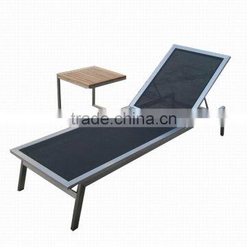 outdoor garden stainless steel sun lounger